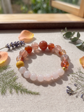 Natural Red Rutilated Quartz Jelly Flower Crystal (8mm-12mm)