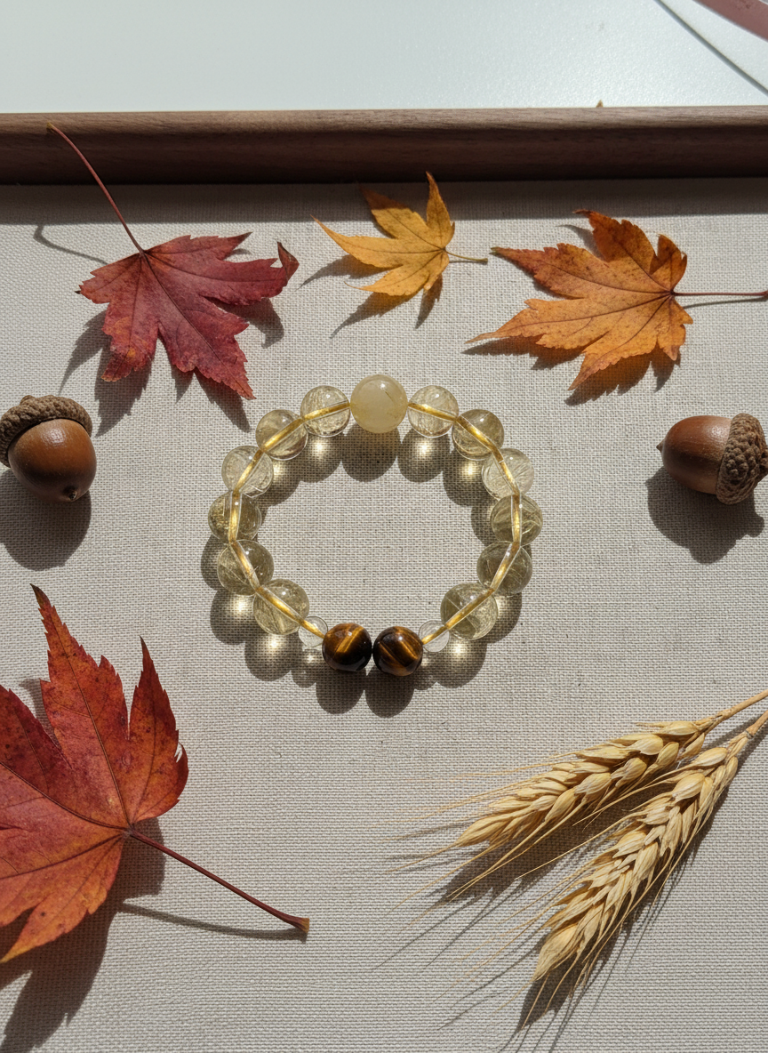 Natural Citrine Yellow Tiger-eye (10mm-12.8mm)