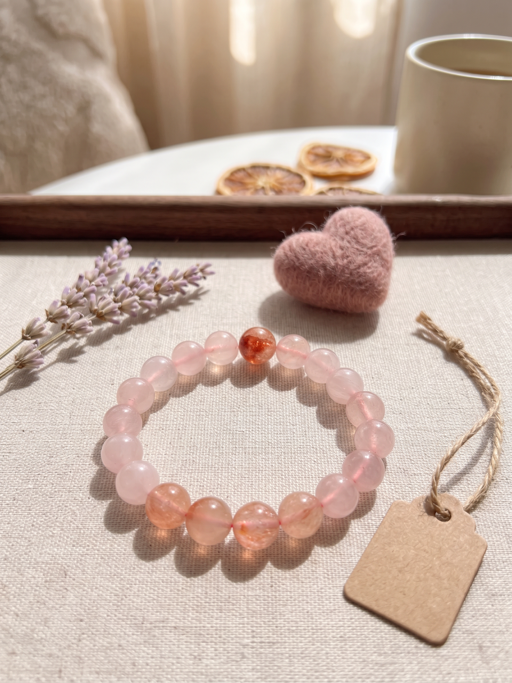 Natural Rose Crystal Red Rutilated Quartz (10mm-10.8mm)