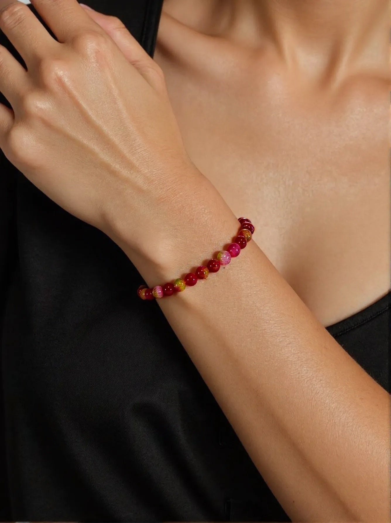 Dyed Multi Colour Agate Bracelet (8mm)