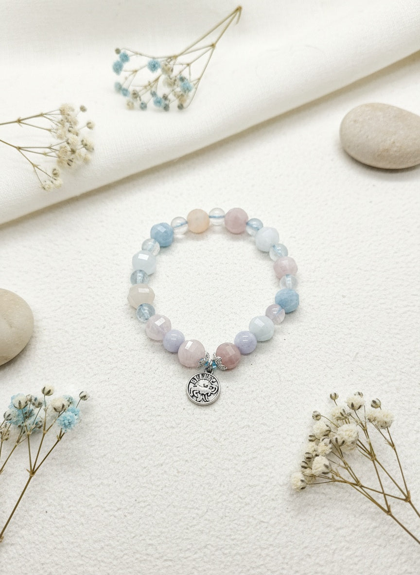 ARIES Muti Colour Morganite Bracelet (7mm,10mm)
