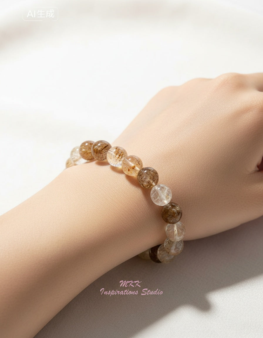 Natural Golden Rutilated Quartz (10mm)