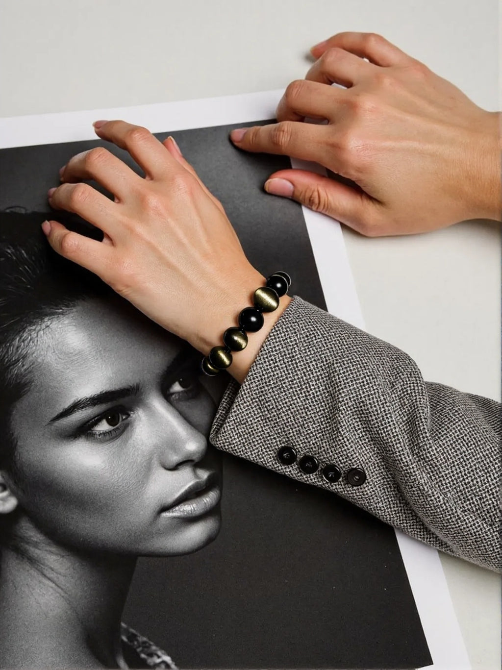 Natural Gold Sheen Obsidian Bracelet (12mm)