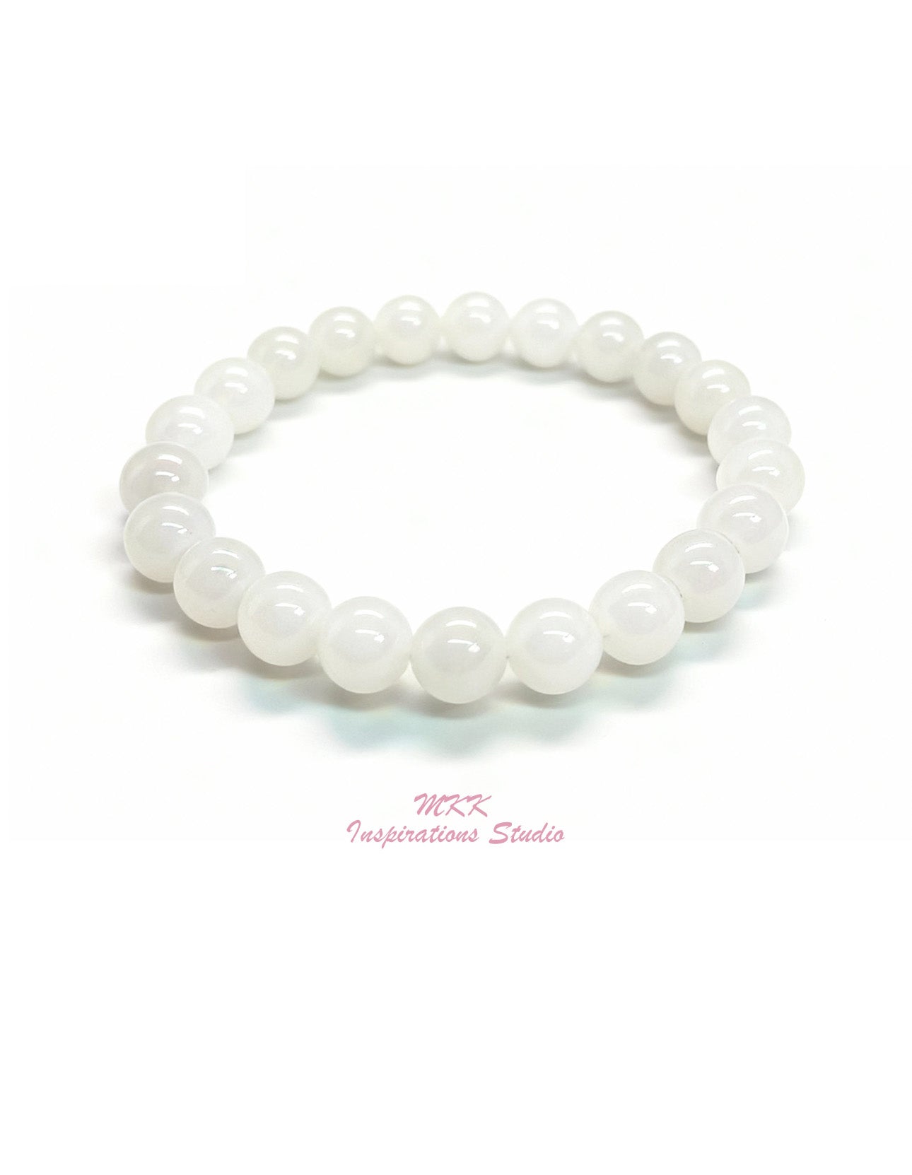 Natural Hotan Jade Bracelet White (8mm)