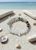Natural Blue Moonstone and Milky Moonstone (8.8mm-10mm)