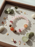 Natural Rose Crystal Cherry Agate Bracelet (10mm-12mm)